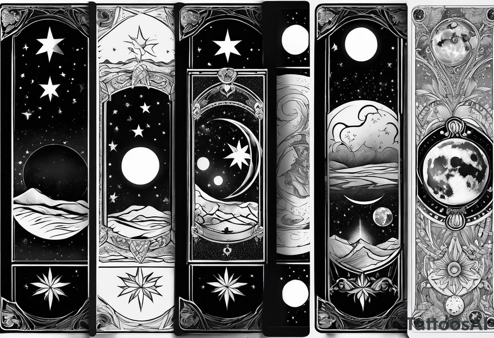 The moon tarot card tattoo idea
