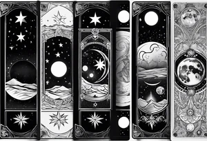 The moon tarot card tattoo idea