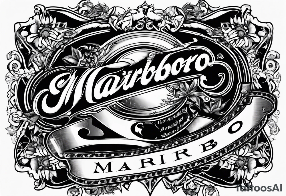 marlboro cigarettes tattoo idea