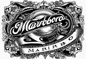 marlboro cigarettes tattoo idea