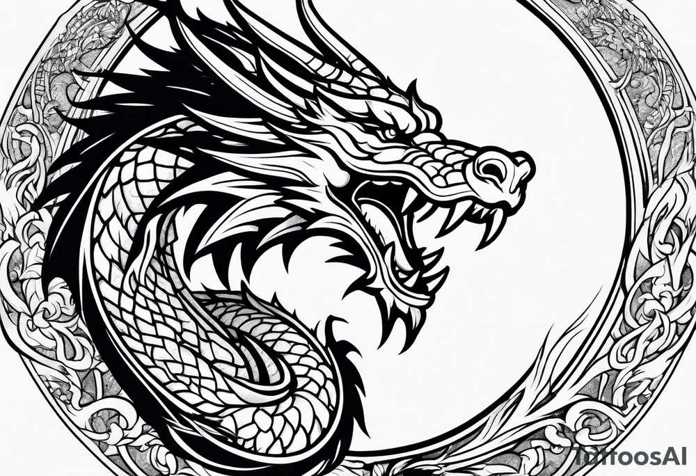 roaring dragons tattoo idea