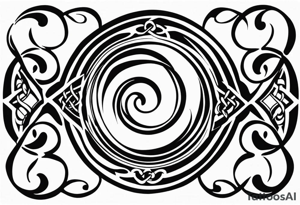 Celtic style bass clef tattoo idea