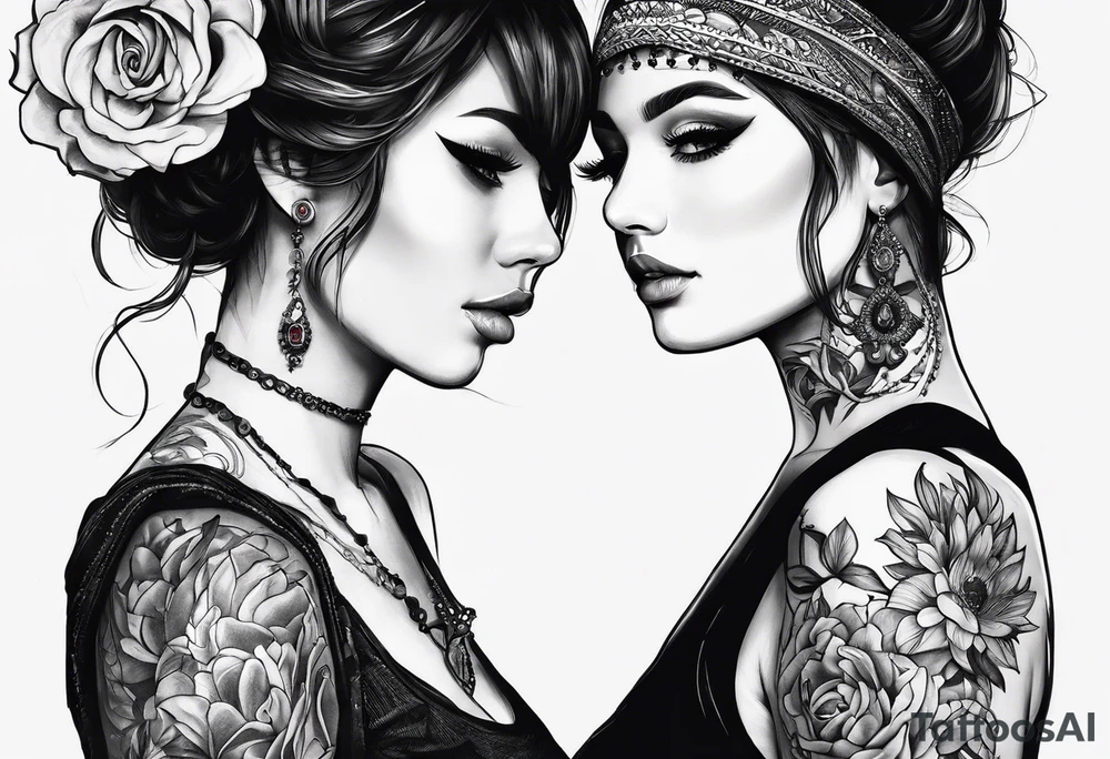 Give a idea for two people to get tattoos that compliment each other that show a “meant to be” type tattoo idea