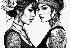 Give a idea for two people to get tattoos that compliment each other that show a “meant to be” type tattoo idea