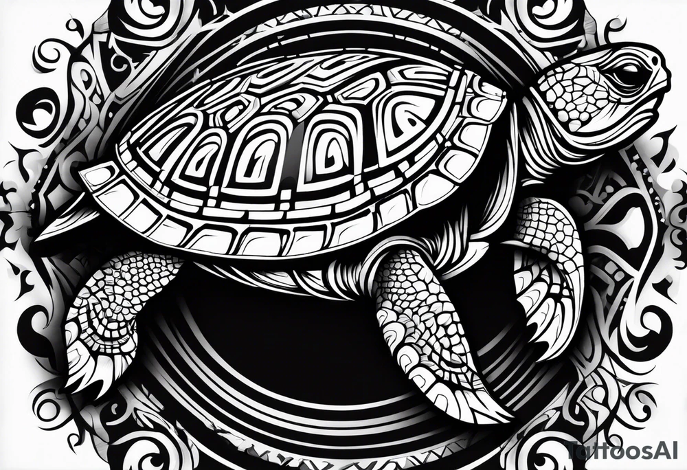 Tribal turtle tattoo idea