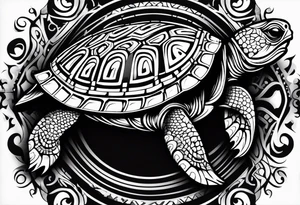 Tribal turtle tattoo idea