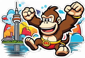 Donkey Kong in CN tower tattoo idea