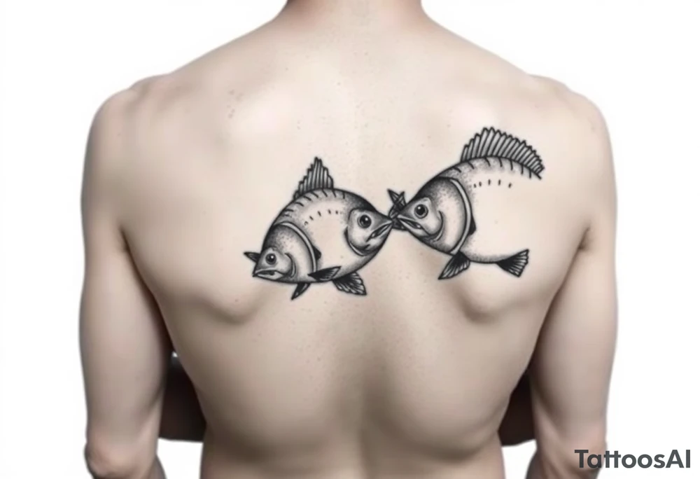 Two to three ocean fish swimming with shadows up my knee tattoo idea
