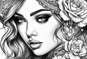 girl in underwear tattoo idea