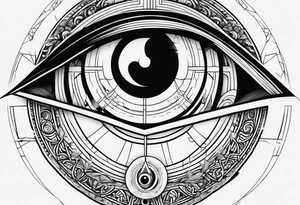 Utachi with sharingan on tricep tattoo idea