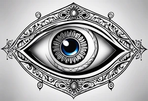 Evil eye tattoo idea