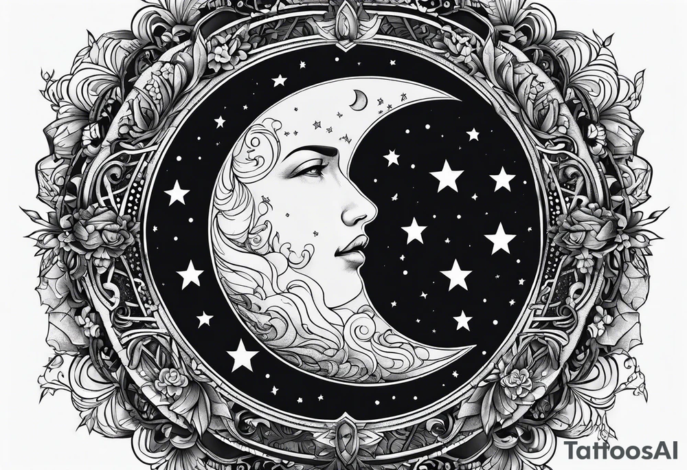 Moon by itself tattoo idea