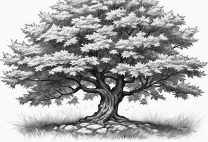 A maple tree tattoo idea