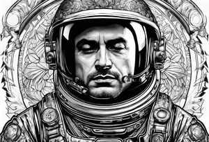 an astronaut performing in the godfather movie tattoo idea