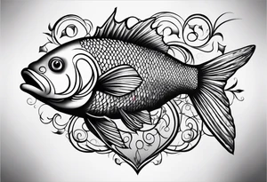 pescado y un corazon tattoo idea