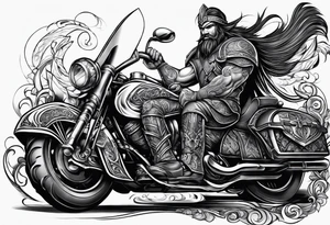 Warrior wielding great axe tattoo idea