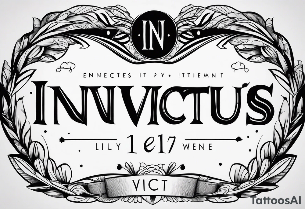 Invictus very minimalist tattoo idea