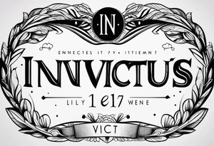 Invictus very minimalist tattoo idea