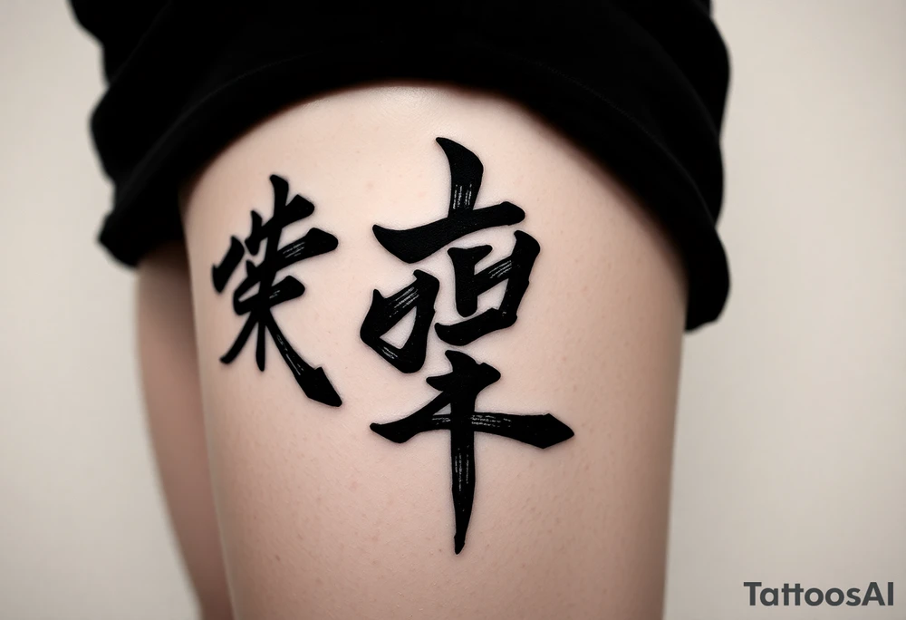 30 12 2006 in kanji sosho for a man tattoo idea