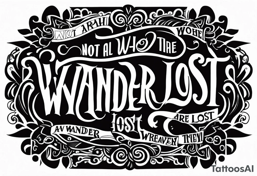 Not all those who wander are lost tattoo idea