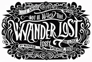 Not all those who wander are lost tattoo idea