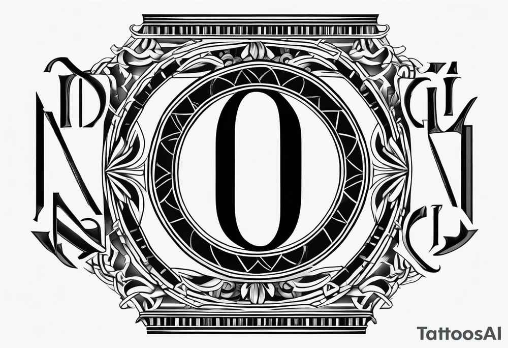 Leg band solid numerals ix xi tattoo idea