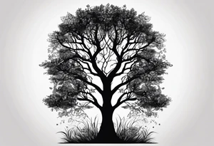 Bäume silhouette tattoo idea