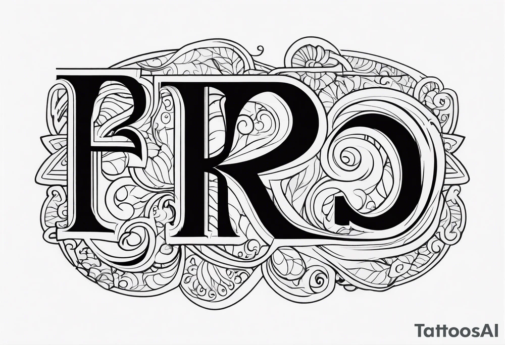 Initials RET tattoo idea