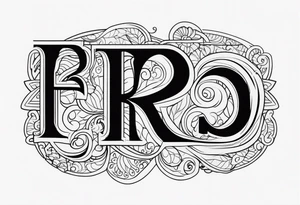 Initials RET tattoo idea