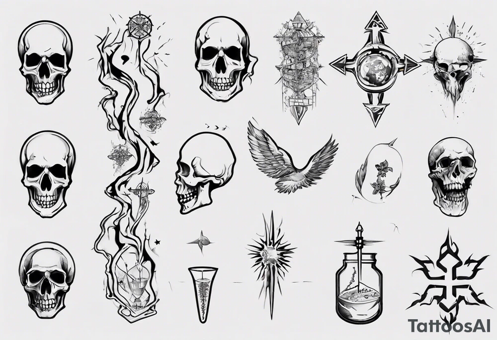 Combine science with Jesus,
No skulls tattoo idea