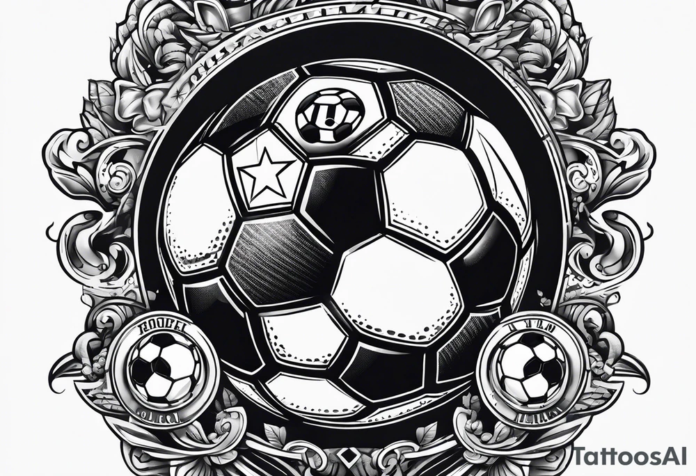 My favorite hobbies soccer and discgolf tattoo idea