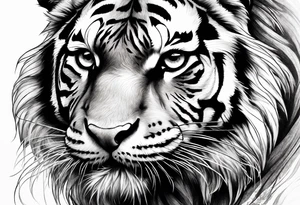 Fierce tiger tattoo idea