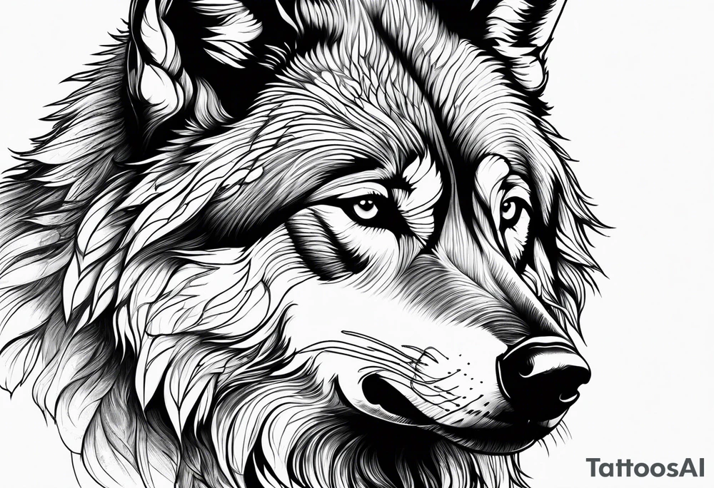 Wolf tattoo idea