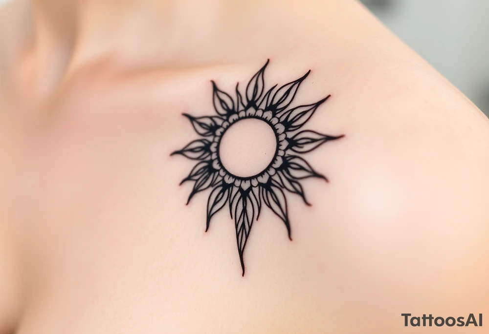 The sun cascading tattoo idea