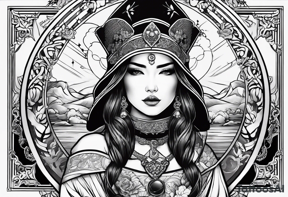 The fool tarot character as a woman tattoo idea