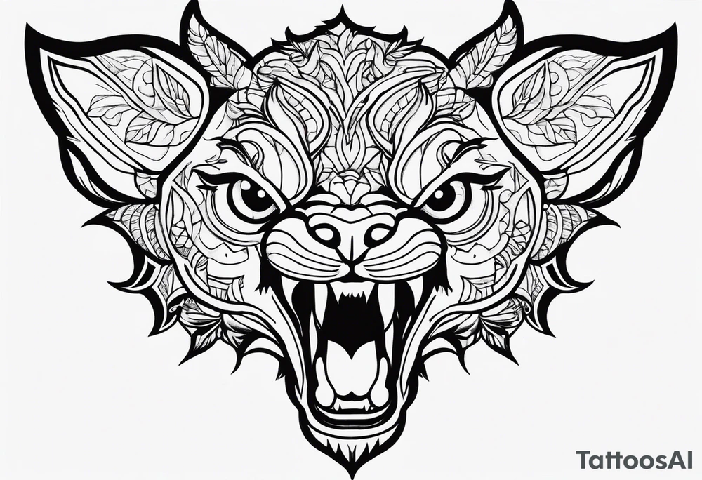 Angry animal tattoo idea