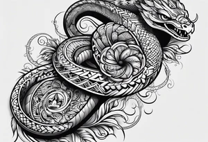 Aztec snake tattoo idea