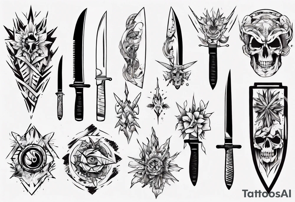 knife tattoo idea