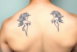 Naked women , torso Only tattoo idea