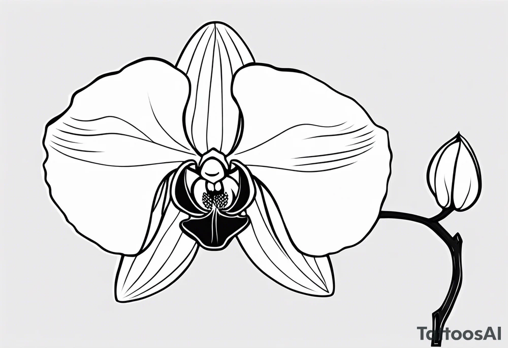 Elegant Orchid tattoo idea