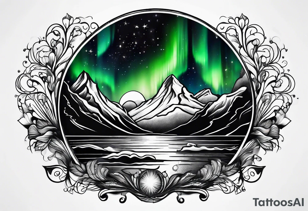 Northern lights tattoo idea