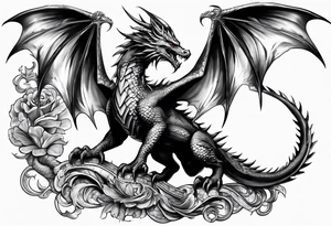 Drache mit ganzen Körper tattoo idea
