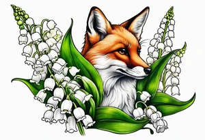 lily of the valley and fox glove flowers tattoo idea