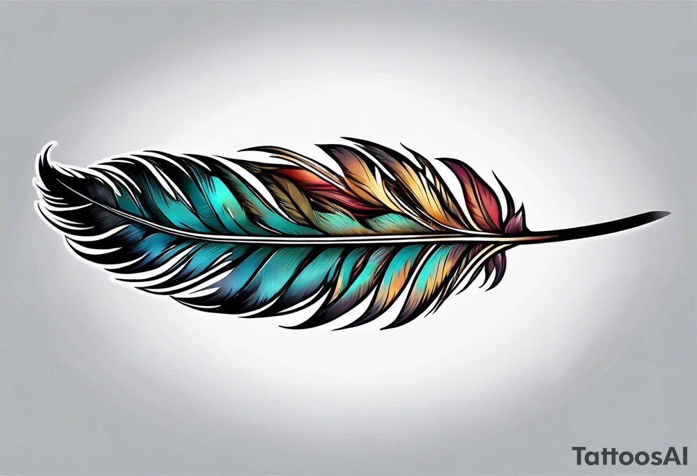 Small cute feather on wrist tattoo idea