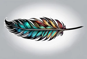 Small cute feather on wrist tattoo idea