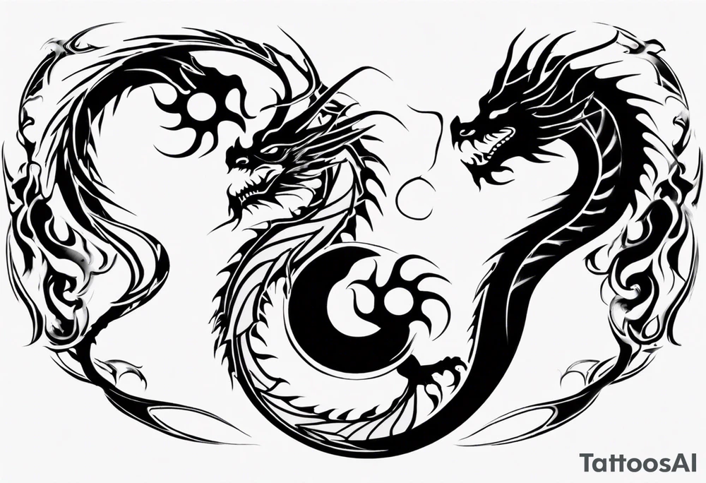 Two Dragons, Yin Yang tattoo idea