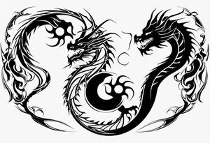 Two Dragons, Yin Yang tattoo idea