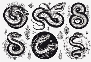 Mystical snake tattoo idea
