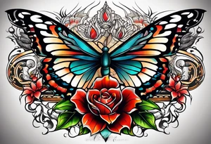 full body tattoo on the back from top to bottom on paper tattoo idea