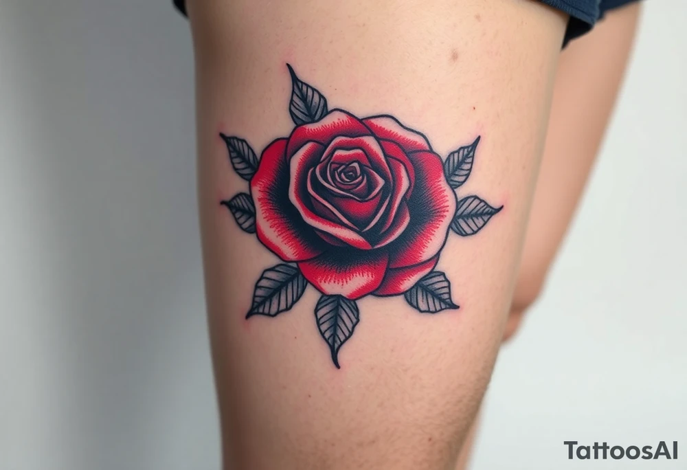 rose collage tattoo idea